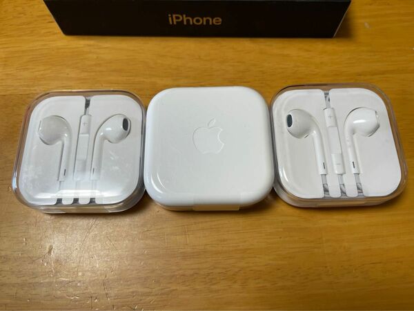 【未使用】Apple純正　iPhone イヤホン 有線 イヤホンジャックタイプ　3セットまとめ売り