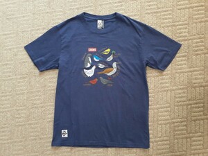 ◆チャムス CHUMS Bird Species T-Shirt コットン Tシャツ 送230円 USED◆