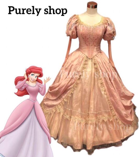 ディズニープリンセス アリエル カミスキードレス Dハロ コスプレ 仮装 衣装 ハロウィン ウエディングドレス 結婚式 発表会