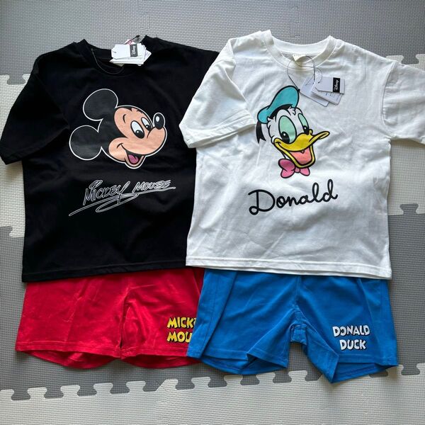 しまむら*littc×ディズニー*ミッキーとドナルドおそろいセットアップ120