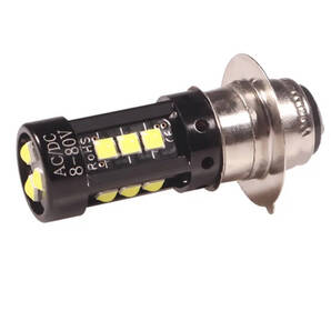 明るい!バイク オートバイ ヘッドライト LED ホワイト ランプ 電球 12V フォグライト H4 BA20D P15D-H6 PH7 スクーター 単車 三輪!