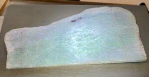  Myanma production super . stone natural book@..2.02kg2 surface cut inside one surface only polished [JADEITE]
