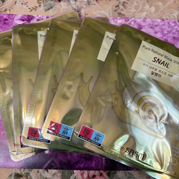 Pure Natural Mask Sheet SNAIL シートマスク 5枚