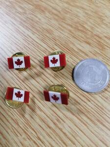 カナダ国旗　ピンバッジ　4個