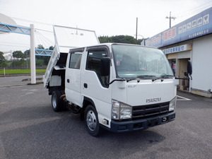 【諸費用コミ】返金保証included:2012 Isuzu Elf全低床 WキャブDump truck 坂道発進補助装置 荷台内寸205㎝159㎝31㎝