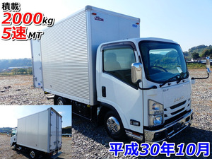 【諸費用コミ】返金保証included:2018(202006) Isuzu Elf アルミVan 積載2000kg 5 speed manual 走行84,201km H1955