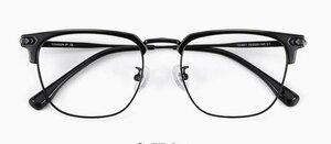 送料無料　メガネフレーム　メンズ　超軽量　ハーフリム　タテ眼鏡　レンズ交換可能　ブルーライトカット　 sc0171