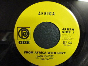 Africa ： From Africa With Love c/w Savin' All My Love 7'' / 45s ★ Soul / Funk ☆シングル盤 / EP 