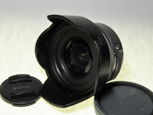  Sony SONY SEL1650PZ, EPZ16-50/3.5-5.6 OSS power zoom lens silver secondhand goods non original flower shape hood 