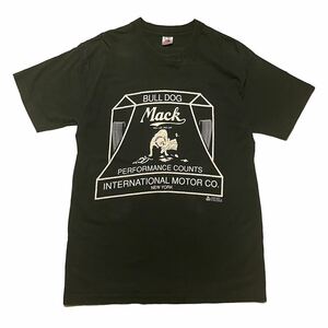 90s ビンテージ マックトラック プロモTシャツ アドバタイジング Mack Trucks フルーツオブザルーム 企業物③ 1994両面プリント 黒,Lサイズ