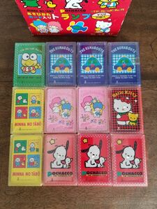  that time thing 90s Sanrio playing cards card set sale Little Twin Stars ki Kirara Hello Kitty Kero Kero Keroppi Pochacco Heisei era retro 