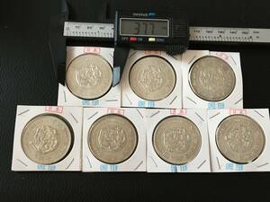 KS8）日本古銭　明治1円銀貨コインメダル7枚