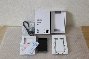 ★送料無料 美品！SONY ソニー SONY WALKMAN NW-A105HN BM アッシュグリーン （専用イヤホン付属） ハイレゾ対応ウォークマン★