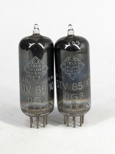 TELEFUNKEN　STV85/10　0G3　同一デイトコード　2本　動作未確認　ダイヤマーク　85A2　真空管　18166