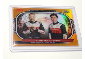 【V.bottas/Z.Guanyu】2022 Topps Chrome Formula 1 Hobby CONSTRUCTOR COALITION/ORANGE/25枚限定