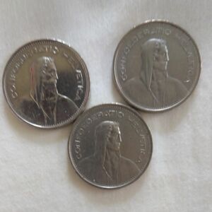 スイス5フラン硬貨　　3枚