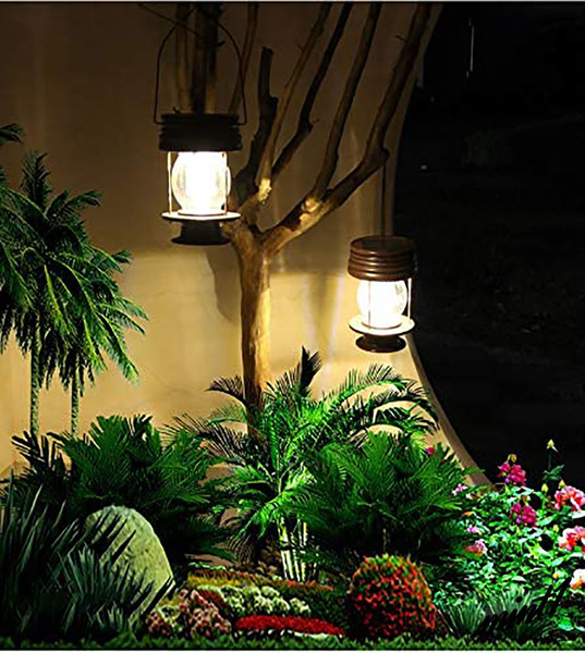 【LEDソーラーランタン キャンプの雰囲気を味わえる】大きめ ガーデンライト 自動点灯 防水 ロマンチック 間接照明 レトロ