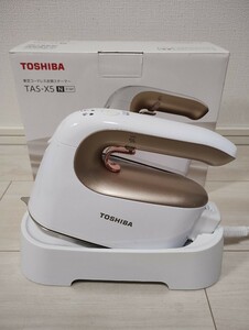  Junk *TOSHIBA* Toshiba * cordless clothes steamer *TAS-X5-N* Gold 