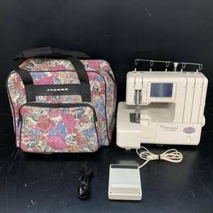 JANOME ジャノメ MY LOCK Computer 270B 888型 ロックミシン 電源コード/フットコントローラー/バッグ付き＊簡易検査品