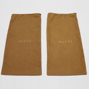 USED品 GUCCI シューズサック 布袋 茶 2枚セット