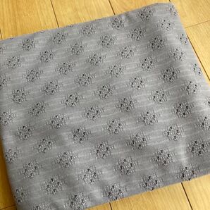 モチーフ編みジャガードレース天竺ニット生地 (可愛い四角)