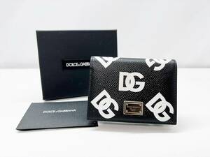 未使用保管　美品　DOLCE&GABBANA　ドルチェ＆ガッバーナ　DGロゴ　 プレート　カードケース　名刺入れ　レザー　BP1643　AG256