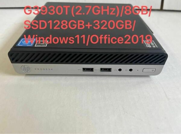 HP ProDesk 400 G3 Celeron G3930T(2.7GHz)/8GB/SSD128GB+320GB/11/OF