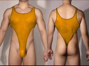  including in a package un- possible * postage 390 jpy super lustre super stretch .. swimsuit costume fancy dress extension extension high leg Leotard ( yellow )XXL