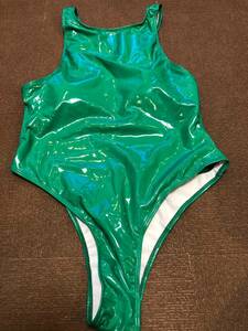  включение в покупку не возможно * стоимость доставки 390 иен супер глянец супер стрейч .. купальный костюм костюм маскарадный костюм рост рост купальный костюм Leotard ( зеленый )XXL