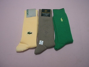 * free shipping * Ralph Lauren & Lacoste & Dunlop * casual socks 3 pair *