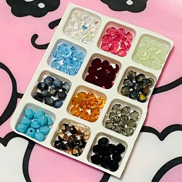 スワロフスキー 廃盤・レアカラーあり #5301/5328 ソロバン 3mm 12色 120粒セット