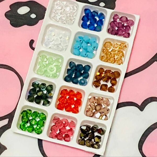 スワロフスキー 廃盤・レアカラーあり #5301/5328 ソロバン 3mm 15色 150粒セット