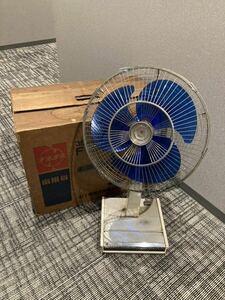 ③NATIONAL ELECTRIC FAN F-35MH 箱有り 扇風機 松風 羽根35cm 3枚羽 ナショナル 昭和レトロ アンティーク 希少 レア ビンテージ 通電○