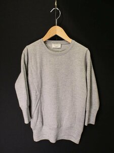  fox MAISON KITUNE 7 part sleeve wool cotton cut and sewn [L's(S)/ gray /S rank ]c4E