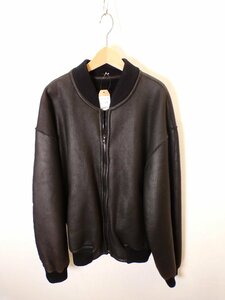  Vintage Hugo Boss ram leather blouson [M's(54 corresponding measuring reference )/ black /A rank ]b4AA0