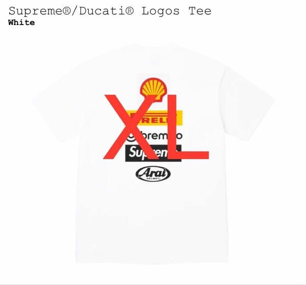 Supreme x Ducati Logos Tee "White"