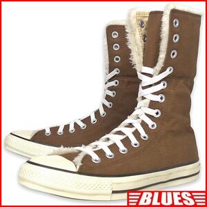 即決★CONVERSE★26.5cm スーパーハイカットスニーカー コンバース メンズ 8 茶 ムートン ロング オールスター サンプル品