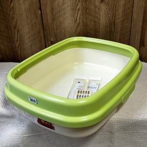 не использовался Ricci .rukororu кошка туалет 55 зеленый .. снят с производства товар сделано в Японии инструкция по эксплуатации + лопата приложен ①