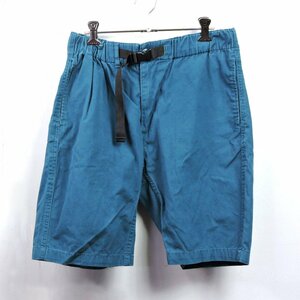 [ ограничение купон распространение средний ]*USED*GU ( GU ) шорты ремень имеется M размер одноцветный бирюзовый шорты укороченные брюки 