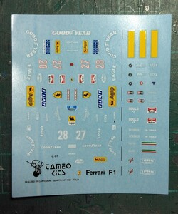 1/43 タメオ製 フェラーリF186(B)用 デカール (カルトグラフ製)