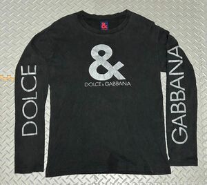 DOLCE&GABBANA ドルチェアンドガッバーナ メンズロンT 長袖 Tシャツ ブラック