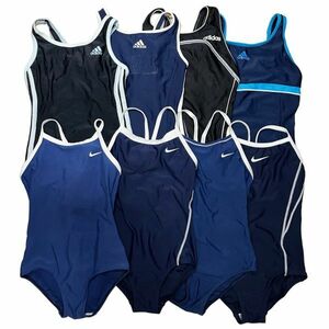 39[ adjustment goods recycle ] Nike NIKEtidasadidas8 pieces set woman .. swimsuit (140*150)* lustre dark blue navy * piping 