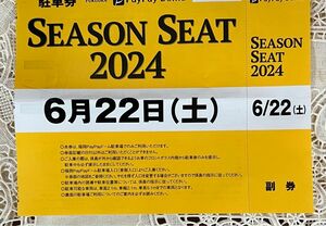 ★6月22日（土）福岡ソフトバンクホークス　みずほpaypayドーム駐車券★