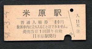 （東海道本線）米原駅８０円（新幹線）
