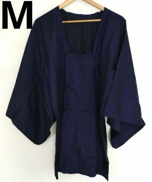 Mサイズ 和装用 着物用 雨具 カッパ 上下セパレートタイプ 着脱簡単 紫 レインコート 収納袋付き