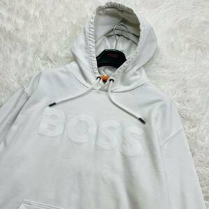 [ unused class / rare XL]HUGO BOSS Hugo Boss large . sho flat have on same type Parker f- deep ru over current model Logo sweat LL