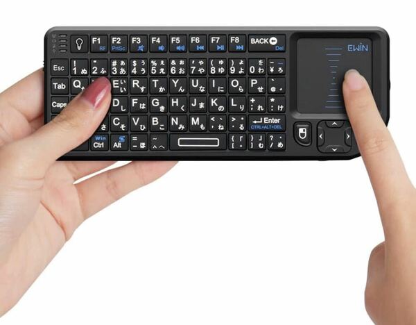 1185) Ewin キーボード ワイヤレス ミニ 2.4GHz 無線 keyboard mini Wireless 日本語配列(72キー) タッチパッド搭載 超小型 マウス一体型 