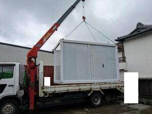 3 tsubo white 9.9. assembly type unit house 2.48×4m super container prefab temporary freight container container house 20FT construction verification un- necessary 