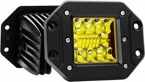 Chelhead 埋め込みLED作業灯 48w イエロー 5インチ LED ワークライト 12V-24V対応 汎用 車外灯 ジムニ