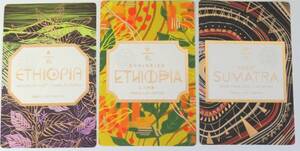 アメリカ北米 限定 リザーブReserve紙製スターバックスカード スマトラ エチオピア 3枚